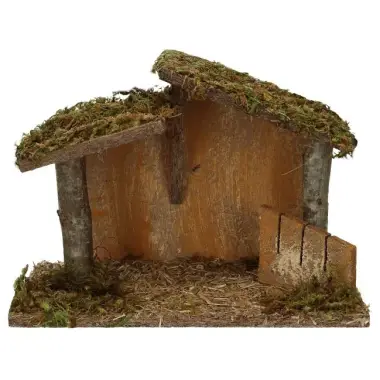 Klassieke lege kerststal voor kerstfiguren van 10 cm