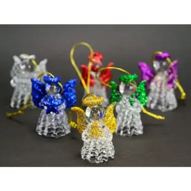 Angel 4 Cm Glass Colors / Gloss 6 / Set