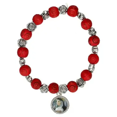 Bracelet s / elastic St. Rita Red