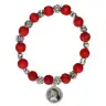 Bracelet s / elastic St. Rita Red
