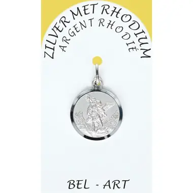 Médaille Argent Rhodié - St Michel - 16 mm