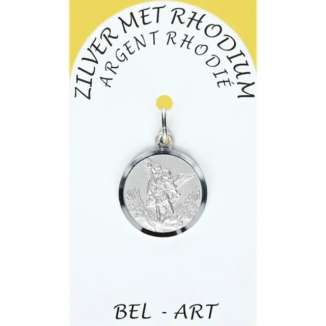 Médaille Argent Rhodié - St Michel - 16 mm