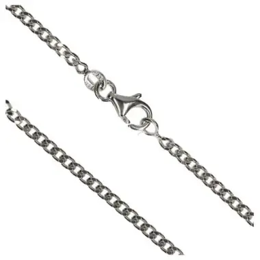 Chain gourmette 60cm Silver Rhodium