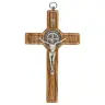St. Benedict Cross 14 cm Olive wood