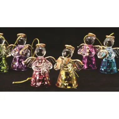 Angel 5 cm Glass / assorted colors. 6 / Set
