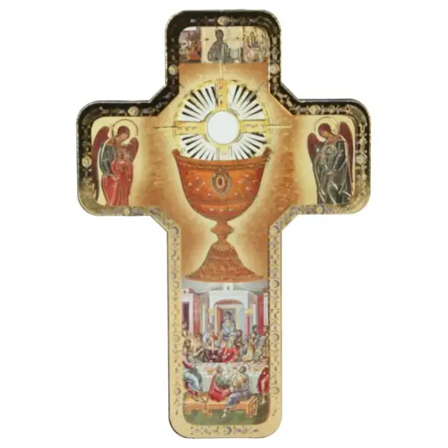 Icône 12 X 18 cm Croix - Communion