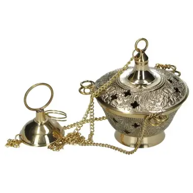 Brûle-encens - H 10 cm - Laiton