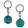Porte-Clefs - St Benoît 30 mm - Email bleu