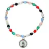 Bracelet sur élastique multicolore