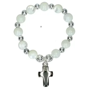 Rosary Pearl Cross