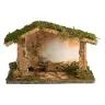 Eenvoudige lege kerststal voor kerstfiguren van 8 cm (22x12x19cm)