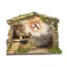 Lege Kerststal met deur voor kerstfiguren van 12-13 cm (33x18x24cm)
