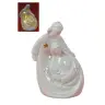 Nativité moderne en porcelaine blanche avec lumière (7 x 6 x 12 cm)