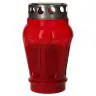 Bougie de cimetière en plastique rouge