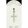Croix plaqué or avec strass blanc 20 x 13 mm