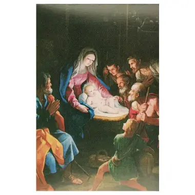 Double Christmas card in envelope