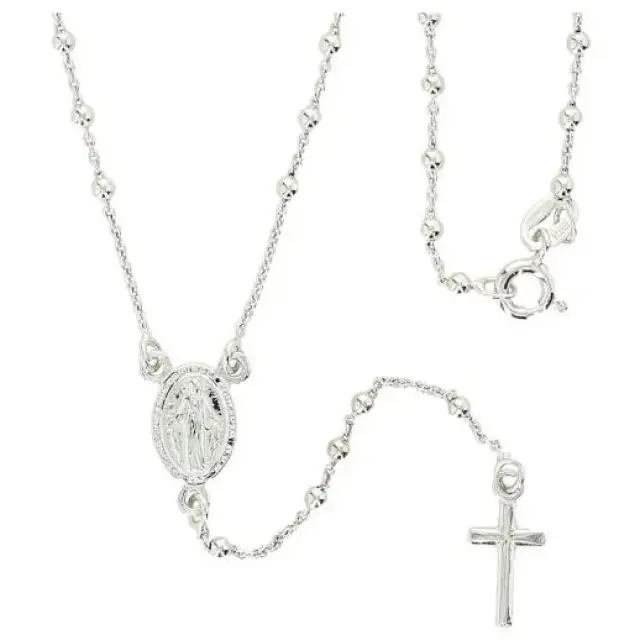 Rozenkrans zilver met rhodium