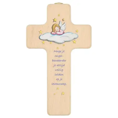 wall cross Moge I engelbewaarder 14x10 cm