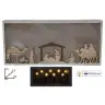 Décoration de Noël en bois avec crèche et lumière