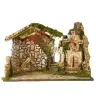 Lege Kerststal met molen en licht voor kerstfiguren van 15 cm (50x26x34cm)