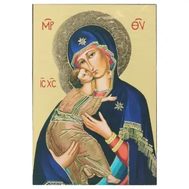 Icon 9.5 X 6.3 cm Virgin and Child