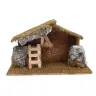 Klassieke lege kerststal voor kerstfiguren van 7-8 cm (30 x 11.5 x 17 cm)
