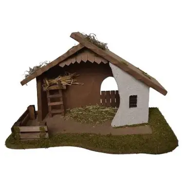Eenvoudige lege kerststal (50x30x28cm)