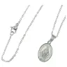 Adornment Steel Medal Miraculous + chain 45 cm