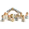 Kerststal met 10 figuren van 4 Cm