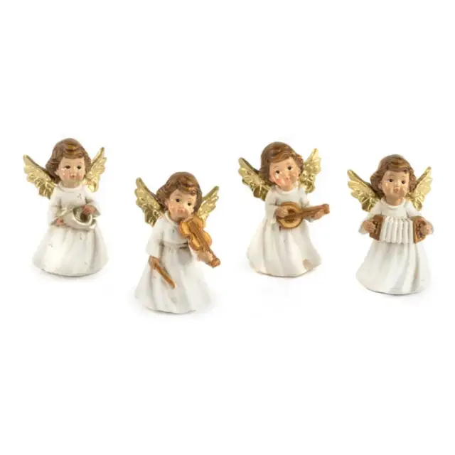 Angel 7 cm with musical instrument - 4 / set