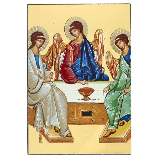 Icon 9.5 X 6.3 cm Holy Trinity