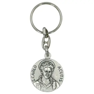 key ring Saint Carlo Acutis 30 mm