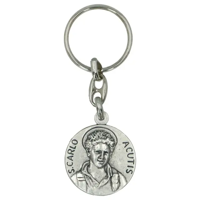 key ring Saint Carlo Acutis 30 mm