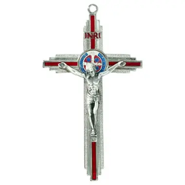 Cross St Benedict 12 cm Golden metal