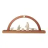 Crèche de Noël moderne en bois avec lumière