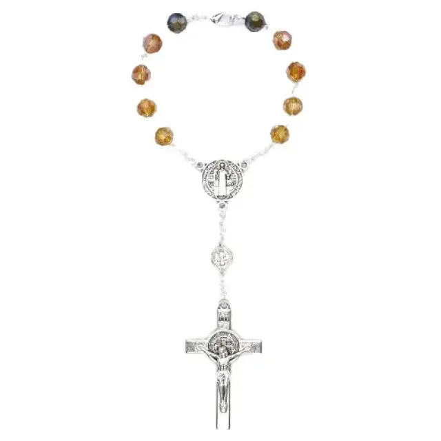 Rosary Crystal St. Benedict