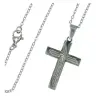 Adornment Steel - Cross 3cm + chain 45 cm