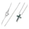 Geheel in staal - Kruis 1.5 cm+ Ketting 45 cm
