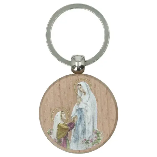 Key ring Wood Lourdes