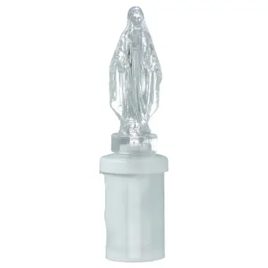 Lampe de cimetière Vierge priante avec 2 piles AA incluses