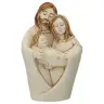 Hele kleine Heilige Familie in albaster met gouden rand 6.5 x 4.5 x 3.5 cm