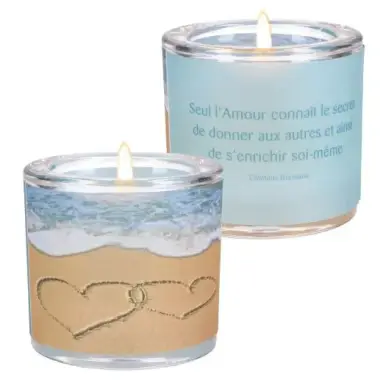 Verre+Chauffe-Plats 6 X 6.5 Seul L'amour