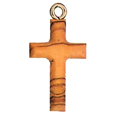 Croix s/cordon 30 mm Bois d'olivier