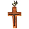 Croix s/cordon - 42 mm - Bois d'olivier