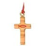 Croix s/cordon - 30 mm - Bois d'olivier
