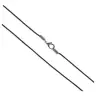 Lacet Noir - 50 cm - Métal Argenté