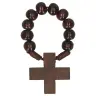 Rosary on cord Wood Brown