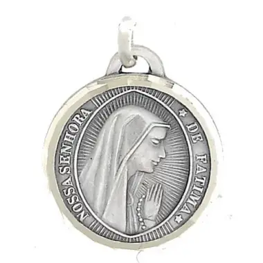 Medaille 18 mm Ave Maria - Met. verzilverd