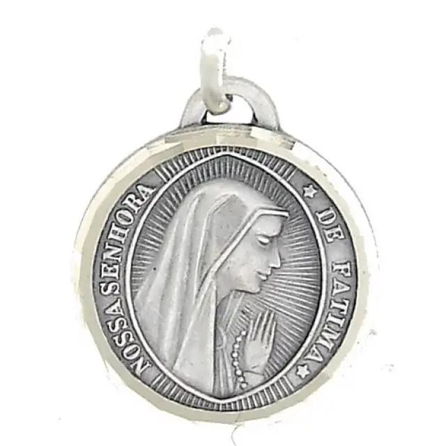 Medaille 18 mm Ave Maria - Met. verzilverd