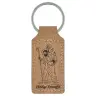 Porte-Clefs St Christophe / cuir 70 x 35 mm